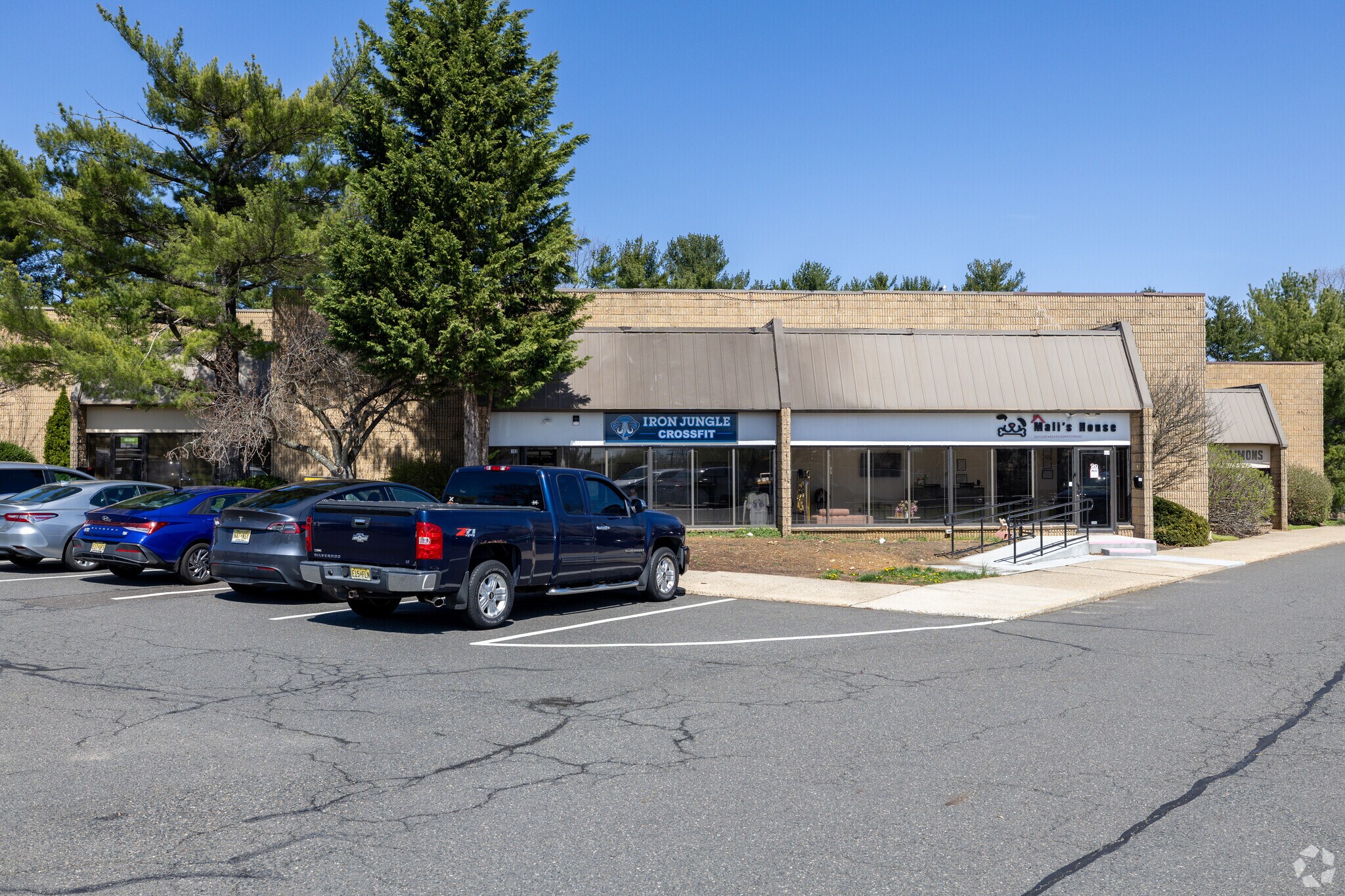 Building exterior with parking